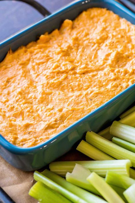 Buffalo Chicken Dip - Homemade Hooplah Buffalo Chicken Wing Dip, Baked Buffalo Chicken Dip, Buffalo Chicken Dip Oven, Spicy Buffalo Chicken Dip, Wing Dip, Chicken Wing Dip, Buffalo Dip, Creamy Spinach Dip, Recipe With Cream Cheese