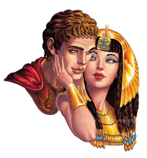 Cleopatra VII  was a legend not only because of her breathtaking beauty but also because of her notable intellect. She fell in love with Marc Antony and the relationship between them put the country of Egypt in a powerful position.  #Egypt #DiscoverEgypt #EgyptPharaohs #LoveStories #Cleopatra #Antony #AncientEgypt #Egyptology #Egyptologist Cleopatra And Marc Anthony, Borgias Costumes, Pyramus And Thisbe, Antony And Cleopatra, Egypt Queen, Ancient Egypt Pharaohs, Mark Antony, Queen Cleopatra, Ancient Egypt Art