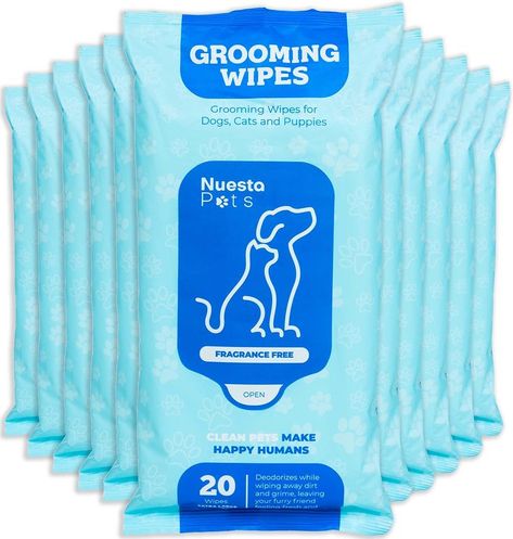 Nuesta Pet Wipes for Dogs & Cat Wipes | XL & Thick Lavender Vanilla Deodorizing Dog Wipes for Paws and Butt Cleaning - Puppy Dog Bath Wipes   Hypoallergenic Dog Grooming Wipes Medium Sized Dogs Breeds, Pet Wipes, Bath Cleaning, Puppy Grooming, Cat Bath, Dog Grooming Supplies, Hypoallergenic Dogs, Deodorizing, Dog Bath