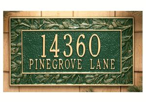 Standard Size Pinecone Wall Plaque - (1 or 2 Lines) House Signs Outdoor Name, House Signs Outdoor, Mailbox Sign, Front Door Numbers, House Number Plaques, Florida Project, Craftsman Modern, Entry Area, Front Door Entry