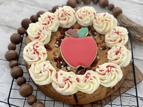 Teacher Cookie Cake, Brownie Cakes, Gourmet Cookie, School Cookies, Chocolate Cake Cookies, Cookie Cakes, Big Cookie, Gourmet Cookies, Seasonal Treats