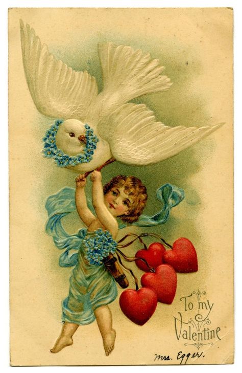 [To My Valentine] - The Portal to Texas History Victorian Valentines, Valentine Images, Valentine Postcards, Valentine's Day Printables, Old Cards, Vintage Valentine Cards, Valentines Greetings, My Funny Valentine, Foto Vintage