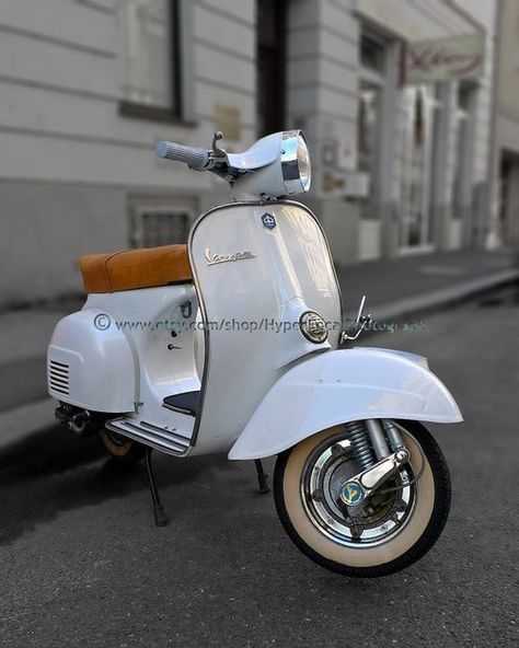 White Vespa Scooter Street Life in Linz by HyperFocalPhotograph ... White Vespa, Vespa Bike, Linz Austria, Vespa S, Italian Scooter, Classic Vespa, Vespa Px, Vespa Girl, Vespa Scooter