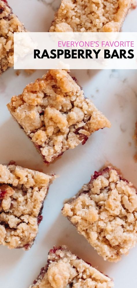 Looking for an easy summer dessert? these raspberry bars are made in four easy steps. Mix, spread, top, crumble. They are buttery, with pecans (or walnuts!) and coconut adding a little texture, and the perfect amount of raspberry jam in-between.Make them! Raspberry Walnut Bars, Raspberry Crumble Bars Recipes, Gluten Free Jam Bars, Gluten Free Raspberry Bars, Raspberry Coconut Bars Recipe, Raspberry Bars Recipes, Rasberry Bars, Raspberry Jam Bars, Raspberry Shortbread Bars