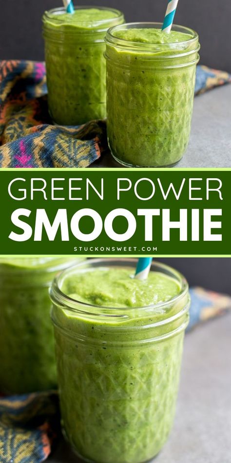 Boost your day with The Best Green Power Smoothie Recipe! This healthy breakfast recipe combines spinach, apple, kiwi, avocado, banana, chia seeds, and coconut water for a refreshing and nutritious drink. Perfect for a quick, yummy healthy drink to energize your mornings! Berry Smoothies, Healthy Smoothie Recipe, Nonalcoholic Drinks, Power Smoothie, Healthy Breakfast Recipe, Avocado Banana, Seasonal Drinks, January 5th, Green Power