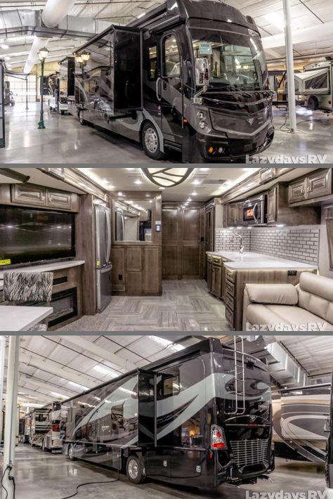 Big Rv Luxury Rv, Luxury Rv Living Motorhome, Luxury Rv Interior, Rv Luxury, Luxury Caravans, Luxury Rv Living, Fleetwood Rv, Private Jet Interior, Luxury Campers