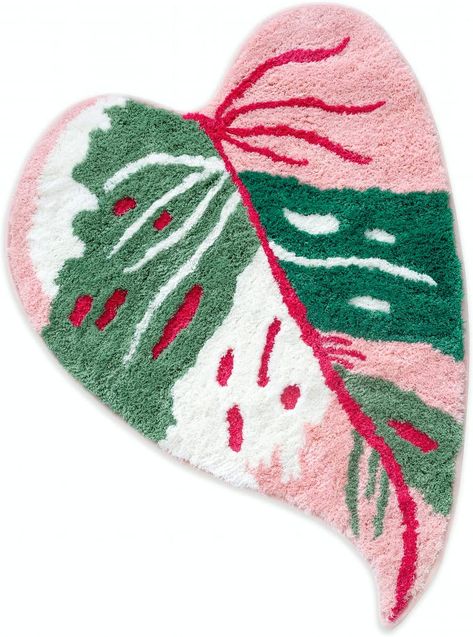 Princess Kitchen, Carpet Green, Nursery Accents, Moss Rug, Cute Bath Mats, Plants Decor, Bedroom Plants, Pink Princess, Leaf Shapes