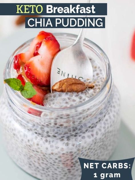 Low Carb Chia Seed Pudding, Keto Chia Seed Pudding, Chia Seed Nutrition Facts, Chia Seed Nutrition, Breakfast Ideas Without Eggs, Easy Pudding Recipes, Vanilla Chia Pudding, Keto Chia Pudding, Chia Pudding Recipe