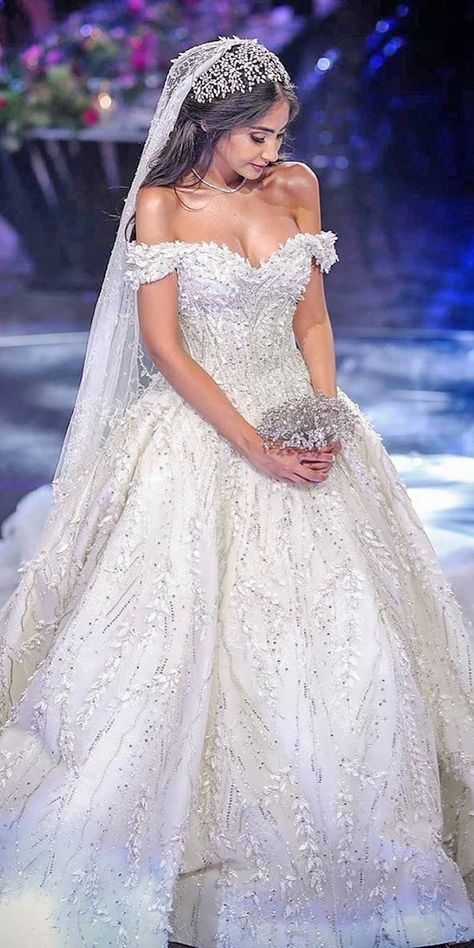 Royal Wedding Gowns, Princess Wedding Gown, Disney Wedding Dresses, Wedding Dresses Cinderella, Wedding Dress Sequin, Wedding Dresses Ball Gown, Fancy Wedding Dresses, Dresses Ball Gown, Dream Wedding Ideas Dresses