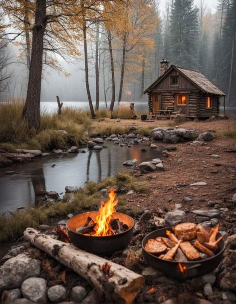 How To Build A Log Cabin, Old Cabins, Little Cabin In The Woods, Log Cabin Rustic, Small Log Cabin, Cabin In The Mountains, Lakeside Cabin, Forest Cabin, Wooden Cabins