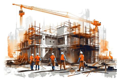 Construction architecture building development | premium image by rawpixel.com / Jigsaw Construction Worker Illustration, Construction Poster Design, Construction Sketch, Construction Poster, Construction Flyer, Construction Illustration, Construction Background, Construction Engineer, Construction Wallpaper