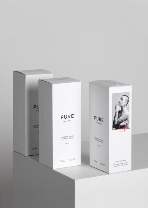 Pure by Giahi on Behance Piercing Care, Skin Care Business, Perfume Box, Cosmetic Packaging Design, Perfume Packaging, Pure Design, Beauty Products Photography, Cosmetic Box, Creative Company