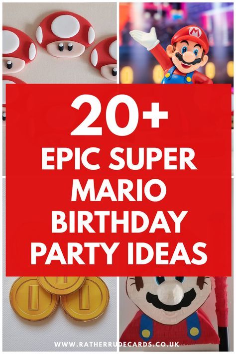 DIY creative Super Mario Bros themed birthday party ideas for kids Super Mario Bros Birthday Party Games, Super Mario Diy Party, Super Mario Brothers Birthday Party Food, Super Mario Brothers Party Games, Mario Birthday Party Games Diy, Diy Super Mario Party Decorations, Mario Bros Birthday Party Ideas Diy, Mario Kart Themed Birthday Party, Mario Diy Crafts