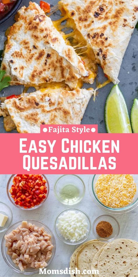 Easy Chicken Quesadilla, Easy Chicken Quesadillas, Easy Chicken Quesadilla Recipe, Quesadilla Recipes Easy, Chicken Quesadilla Recipe, Quesadilla Recipe, Food Ideas Summer, Lake Food Ideas, Summer Corn