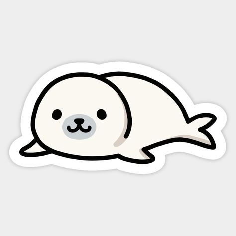 Cute baby seal -- Choose from our vast selection of stickers to match with your favorite design to make the perfect customized sticker/decal. Perfect to put on water bottles, laptops, hard hats, and car windows. Everything from favorite TV show stickers to funny stickers. For men, women, boys, and girls. Whale Sticker Printable, Easy Seal Drawing, Cute Stickers Animals, Homade Stickers, Baby Seal Drawing, Seals Drawing, Cute Seal Drawing, Seal Sketch, Cute Winter Stickers