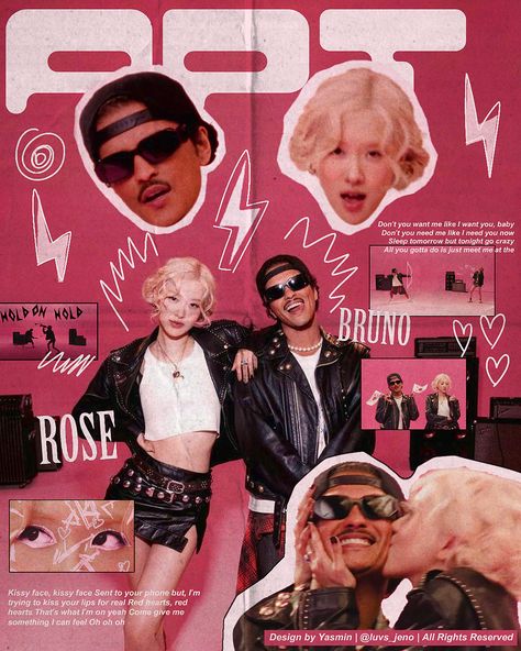 rosé x bruno mars - APT POSTER ☆ #BrunoMars #ROSÉ_BRUNO_APT #ROSÉ Apt Bruno Mars And Rosie, Bruno Mars And Rosè, Rose Apt Y Bruno Mars, Apt Bruno Mars And Rose, Rose Bruno Mars Apt, Rose Brunomars Apt, Apt Rose And Bruno Mars, Apt. Rosé And Bruno Mars, Apt Bruno Mars E Rose