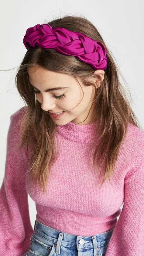 Jennifer Behr Lorelei Headband | SHOPBOP Hair Scarf Styles, Jennifer Behr, Padded Headband, Velvet Headband, Wedding Headband, Twist Headband, Turban Headbands, Diy Hair Accessories, Hair Tie