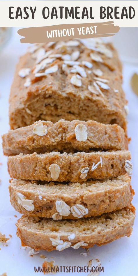 Simple Oatmeal Bread without Yeast Oat Bread Recipe Gluten Free, Easiest Bread Recipe No Yeast, Barley Recipe Healthy, Wholemeal Bread Recipe, Simple Oatmeal, Oatmeal Bread Recipe, Oat Bread Recipe, Bread Without Yeast, Oatmeal Flour