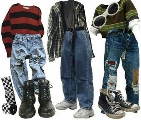 Outfits Masc, Artsy Grunge, Outfit Ideas Grunge, Grunge Outfits 90s, Goth Outfit, Fashion 90s, Outfit 90s, 90s Fashion Outfits, Clothes And Shoes