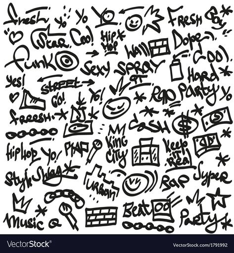 Hip Hop Art Graffiti, Hip Hop Font, Hip Hop Illustration, Hip Hop Tattoo, Graff Art, Car Sticker Design, Graffiti Doodles, Diy Wardrobe, Hip Hop Art