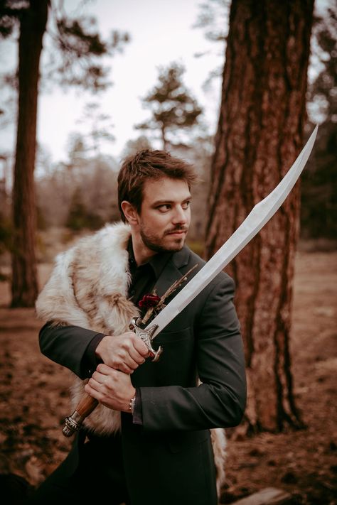 Romantic Viking Elopement | Photography by Fantasy Wedding Groomsmen, Viking Wedding Mens Suit, Nordic Groom Attire, Viking Wedding Tuxedo, Viking Wedding Groom, Mens Viking Wedding Attire, Viking Wedding Photoshoot, Viking Groom, Viking Elopement