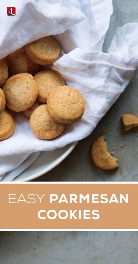 Parmesan Cookies Recipe, Panko Cookies, Parmesan Dessert, Parmesan Cookies, American Cookies Recipe, Savoury Cookies, Cny Hampers, Savory Cookies, Cheese Cookies Recipe