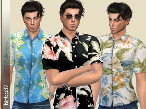 Birba32's Hawaiian Shirts Toddler Bathing Suits, Sims 4 Male Clothes, Sims 4 Cc Shoes, Mens Bathing Suits, Sims 4 Cc Skin, Sims 4 Downloads, Sims 4 Update, Sims 4 Mods Clothes, Hawaiian Outfit