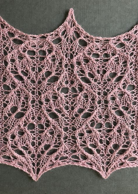 Sweetheart: a free lace knitting stitch pattern, by Naomi Parkhurst Lace Knitting Stitches, Lace Knitting Patterns, Scarf Knitting Patterns, Knit Stitch Patterns, Knitting Charts, Lace Patterns, Knitting Techniques, Lace Knitting, Knit Or Crochet