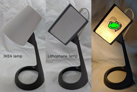 Free STL file Lithophane lamp shade for IKEA SVALLET work lamp・3D printer design to download・Cults Lithophane Lamps, Ikea Pencil Lamp, Patronus Lamp, Miniature Lamp Tutorial, Ikea Lamp, Work Lamp, Lampshade Designs, 3d Printer Designs, Banner Ads