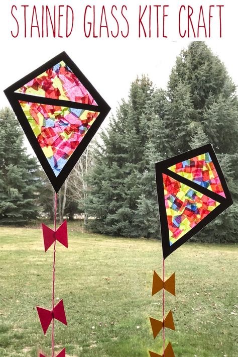 Easy Pre Schooler Crafts, Papercraft Airplane, Kite Template, Kite Craft, Kite Decoration, Diy Kite, Kites Craft, Grandma Ideas, Kites For Kids