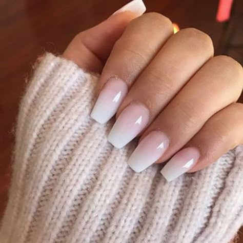 35 Trending Winter Nail Colors & Design Ideas for 2021 - TheTrendSpotter Pink French Manicure, Pink Press On Nails, Sns Nails Colors, Summer Gel Nails, Press On Nails Short, Pink Ombre Nails, Sns Nails, Short Coffin, Nails Press