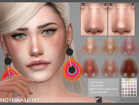 Nose mask for female and male  Found in TSR Category 'Sims 4 Female Skin Details' Sims 4 Skintones, Sims 3 Cc, Alpha Cc, Sims 4 Tsr, The Sims 4 Skin, Pelo Sims, Skin Details, Sims 4 Cc Makeup, Sims 4 Cc Skin