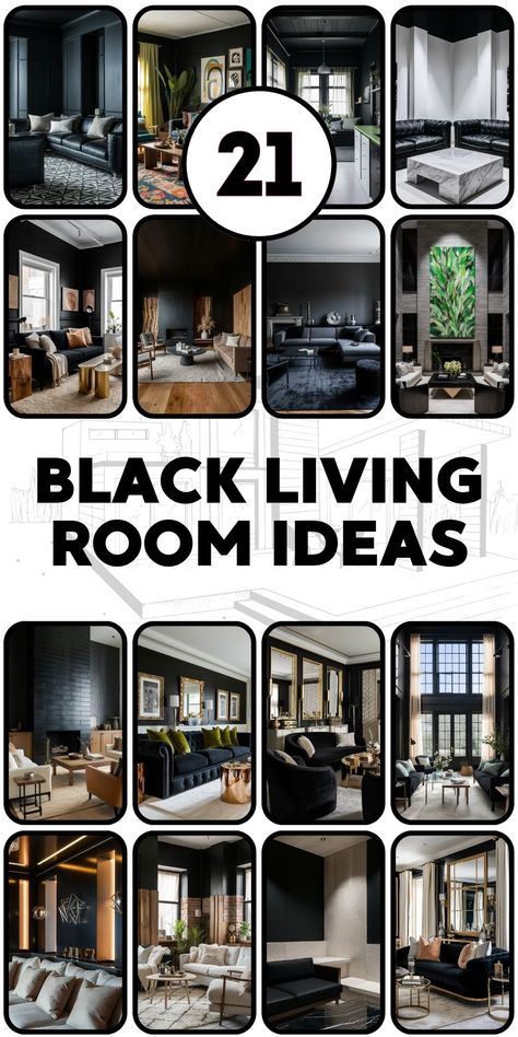 Black Living Room Designs, Black And Cream Living Room, Spooky Facts, Greige Living Room, Black Living Room Ideas, Monochromatic Living Room, Black Velvet Sofa, Decor Ideas For Apartments, Unique Decor Ideas