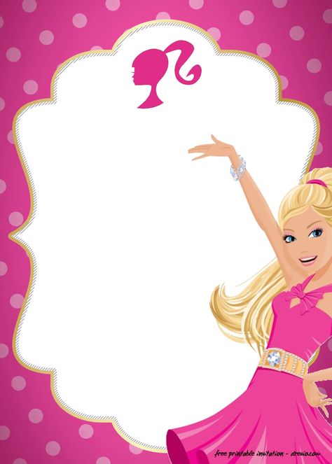 Entre tantas personas, te elegí para compartir contigo la alegría de mis 3 primaveras. Hora: 3:00 pm S�ábado, 12 de Diciembre Lugar: los castillos 2 manzana 2 casa 13 NO FALTES!! Barbie Template, Barbie Invitation Template, Build A Bear Birthday, Barbie Invitation, Polkadot Pink, Barbie Birthday Invitations, Barbie Invitations, Birthday Party Invitations Free, Barbie Party Decorations