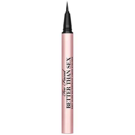 Best liquid eyeliner: Too Faced - CosmopolitanUK Simple Eyeliner, Best Eyeliner, Waterproof Liquid Eyeliner, Black Pigment, Liquid Liner, Gel Liner, Waterproof Eyeliner, Luxury Skincare, Liquid Eyeliner