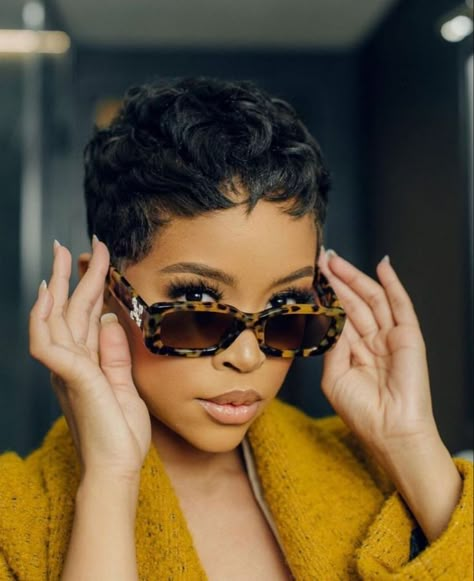 Pixiecut Hairstyles Black Women, Brown Pixie Cut Black Women, Black Pixie Haircut Short Styles, Short Pixie Haircuts For Black Women, Short Hair Cuts For Black Women Relaxed, Super Short Pixie For Black Women, Short Haircuts Black Women, Short Haircut Black Women, 90s Pixie Cut Black Women