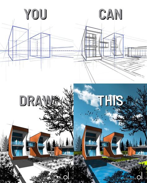 Procreate Perspective, Procreate Architecture, Markers Drawing Architecture, Markers Drawing, Architecture Sketches, Drawing Architecture, Perspective Drawing Architecture, Architecture Drawing Plan, Architecture Sketchbook