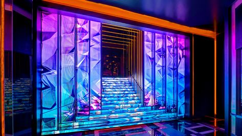 Club Design Interior, Las Vegas Suites, Focus Lighting, Club Lighting, Architectural Lighting Design, Nightclub Design, Signage Display, Vip Room, Home Theater Rooms