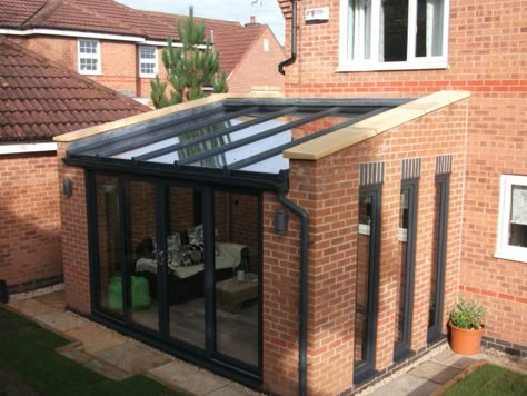 Small Conservatory, Small House Extensions, Lean To Conservatory, Orangery Extension, Flat Roof Extension, Conservatory Design, Exterior House Renovation, Garden Room Extensions, House Extension Plans