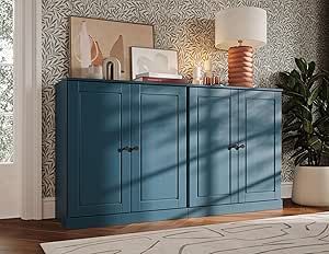 Palace Imports 100% Solid Wood 64" Sideboard with Raised Panel Doors, Teal Blue, Renewable Eco-Friendly Wood, Made in Brazil Brazil Beauty, Blue Sideboards, Wide Sideboard, Raised Panel Doors, Solid Wood Sideboard, Studio Color, Solid Wood Doors, Nursery Furniture Sets, Bedroom Furniture For Sale