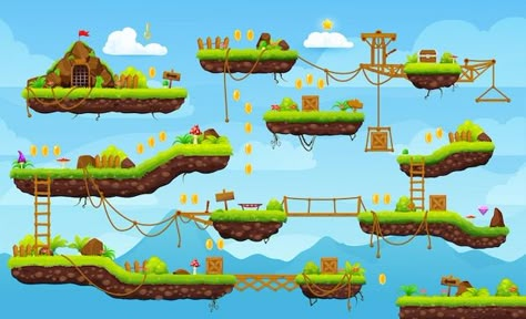 Game Level Map, Top Down Game, Game Level Design, Graphic Design Portfolio Layout, Game 2d, Pig Games, Stage Background, 2d Game Art, Video Game Design