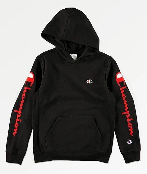 Zumiez Outfits, Nike Air Max 90 Outfit, Cute Hoodie Outfit, Outfits Guys, Hoodie Zumiez, Black Champion Hoodie, Hoodie Season, Champion Clothing, Womens Sweatshirts Fashion