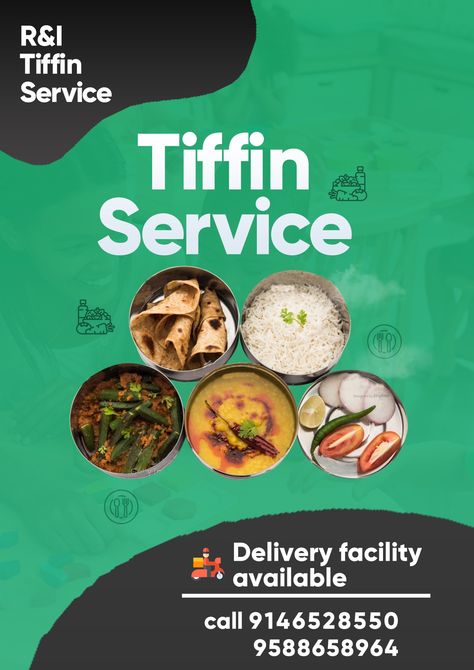 This was a project which I did for a friend Tiffin Service Name Ideas, Tiffin Service, Food Delivery App, Interesting Facts About Yourself, Delivery App, Fried Vegetables, Vegetable Stir Fry, Random Image, Greens Recipe