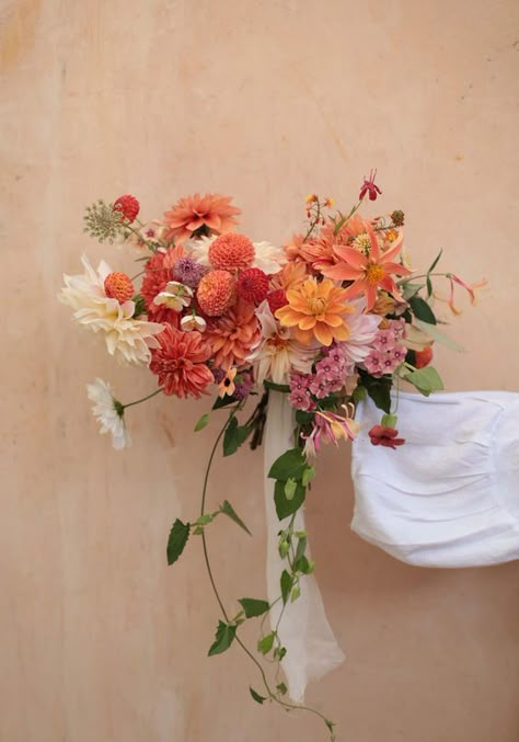 Whimsical Fall Wedding Bouquet, Orange Wedding Bouquet, Orange And Pink Wedding, Orange Bouquets, Orange Wedding Flowers, Fall Wedding Bouquets, Bridal Musings, Wedding Flower Inspiration, Orange Wedding