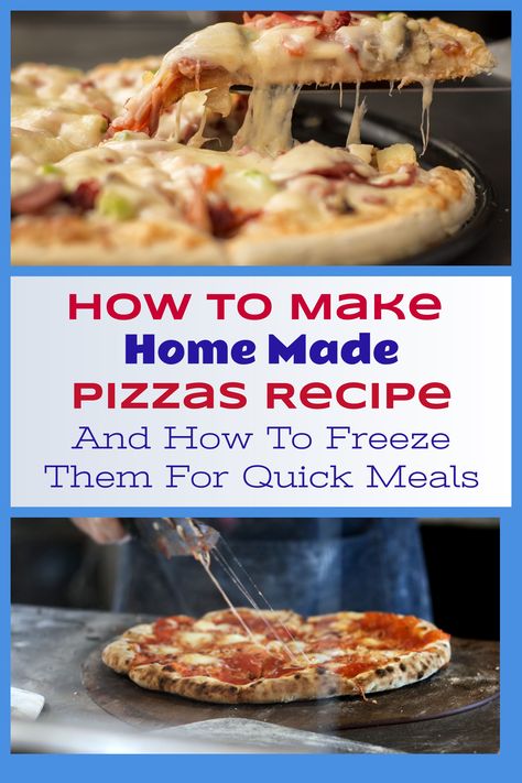 Diy Frozen Pizza, Home Made Pizzas, Homemade Frozen Pizza, Pizzas Recipe, Homemade Pizzas, Freezer Dinners, Personal Pizza, Pizza Recipes Homemade, Deep Dish Pizza