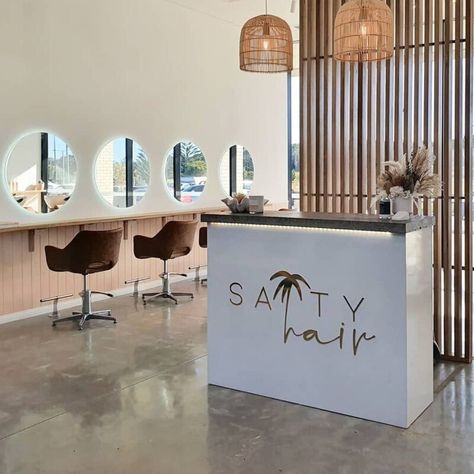 Salty Hair Brand Design | White Ink Creative White Salons Interiors, White Hair Salon, Ideas Decoracion Salon, Illustration Business Cards, Creative Branding Design, Design Brand Identity, Business Packaging, Salty Hair, Salon Ideas