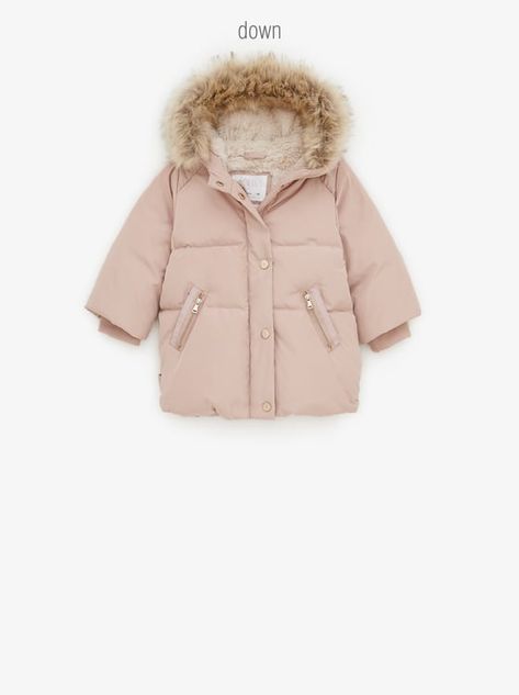 Baby Girls' Outerwear | New Collection Online | ZARA Canada Stylish Baby Girl Outfits, Applique Jacket, Zara Store, Bebe T Shirt, Faux Shearling Coat, Lined Denim Jacket, Down Puffer Coat, Baby Jacket, Shearling Coat