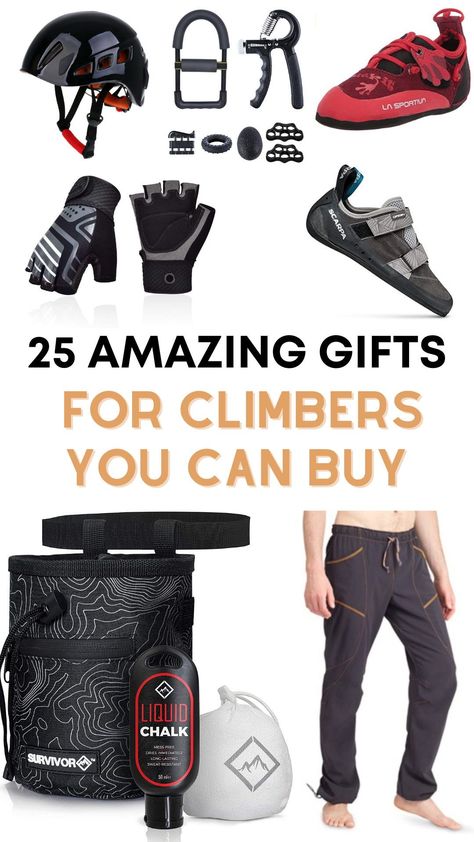 Do your friends and family like climbing? Don’t make the wrong choice in choosing the right gift for climbers. Here, we’ve rounded up a variety of great sporty gifts for climbers that are sure to significantly enhance the climbers’ appearance. #giftsforclimbers #giftsforclimbersrockclimbing #giftsforclimbersdiy Climbing Diy Gift, Gifts For Climbers, Rock Climbing Keychain, Rock Climbing Shoes, Climbing Helmet, Wrong Choice, Climbing Gloves, Rock Climbing Gifts, Climbing Girl