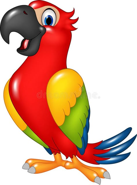 Cartoon funny parrot isolated on white background. Illustration of Cartoon funny , #Affiliate, #parrot, #funny, #Cartoon, #isolated, #Illustration #ad Burung Kakatua, Parrot Cartoon, Funny Parrots, Cartoon Birds, Cartoon Funny, Cute Cartoon Animals, Art Drawings For Kids, Bird Drawings, Animal Clipart