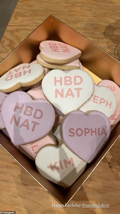 Natalie Halcro, Birthday 30, 36th Birthday, Craft Station, Spa Birthday, Silver Balloon, Heart Shaped Cookies, Balloon Arrangements, Glass Cake Stand